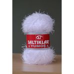 SALTIKLAR Premium Yumoş Sakallı Örgü Ipi Tüylü Ip Sakallı Ip 100gr/140m A Kalite Optik Beyaz