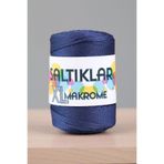 SALTIKLAR Xl Makrome 200gram 4mm - Premium Polyester Makrome Ipi 4mm Lacivert-370