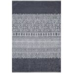 Saltillo Siyah Modern Geometrik Etnik Eskitme Desenli Boho Makinada Yıkanabilir Hafif Hav Toz Vermez Leke Tutmaz Kaymaz Taban Dijital Makine Baskı Halı Oturma Odası Salon Yolluk Koridor Mutfak Halısı