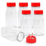 Salusware Açık PET Spice Jar dolgulu GAP (6 paket) 9.5 Ounce w/Red Cap 43219-27677