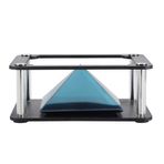 SALUTUY 3D hologram piramit projektörü, akıllı telefon hologramlı telefon, akıllı hologram projektörü, popüler akıllı telefon hologram piramiti karanlık odalar için çizgi film etkileşimi için (silindirik)