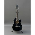 Salvador YNK2003 Ceq Elektro Klasik Gitar Kesik Kasa Cutaway Sap Ayarlı Pedli Kılıf Hediye - Siyah