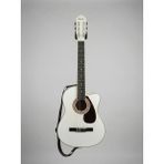 Salvador YNK2003C 4/4 Klasik Gitar Kesik Kasa Cutaway Sap Ayarlı (Pedli Kılıf, Kapo, Pickguard, Gitar Askısı) - Beyaz