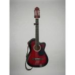 Salvador YNK2003C 4/4 Klasik Gitar Kesik Kasa Cutaway Sap Ayarlı (Pedli Kılıf, Kapo, Pickguard, Gitar Askısı) - Kırmızı