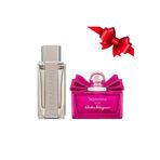 Salvatore Ferragamo Bright Leather Edt 100 ML Erkek Parfüm + Signorina Ribelle Edp 100 ML Kadın Parf