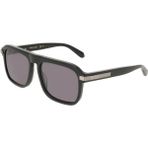 Salvatore Ferragamo SF 2087S 001 57 Erkek Dikdörtgen Siyah Kemik Güneş Gözlüğü