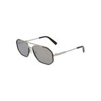 Salvatore Ferragamo SF 303SL 726 60 Erkek Aynalı Geometrik Koyu Yeşil Metal Güneş Gözlüğü