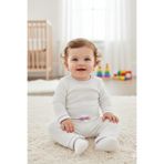 Salvia Dione %100 Pamuk Bebek Pantolonu – 0-3 Ay Kız/Erkek Bebek Hediyesi – Kurdeleli Lastikli Yenidoğan Pantolon
