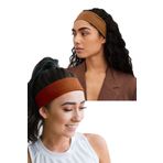 Salvia Dione 2'li Spor Saç Bantları - Kadın & Erkek Spor Tenis Yoga Koşu Makyaj Cilt Yüz Yıkama Saç Bandı Seti