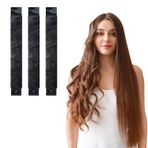 SALVIA DIONE 3 ADET Isısız Saç Kıvırıcı, Ayarlanabilir Toka, Isı Kıvırma Çubukları ve Gece Bukleleri için Saç Başlığı, Tüm Saç Tiplerine Uygun (Koyu Gri renginde)