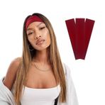 SALVIA DIONE 3'lü Spor Saç Bantları - Elastik Kaymaz İnce Saç Ter Kafa Bandı Bandana, Kadın & Erkek Koşu Fitness Yoga Pilates Makyaj Yüz Yıkama Atletik Egzersiz 3'lü Saç Bandı Bandana Seti (Bordo)