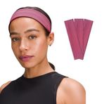 SALVIA DIONE 3'lü Spor Saç Bantları - Elastik Kaymaz İnce Saç Ter Kafa Bandı Bandana, Kadın & Erkek Koşu Fitness Yoga Pilates Makyaj Yüz Yıkama Atletik Egzersiz 3'lü Saç Bandı Bandana Seti (Pembe Melanj)