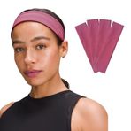 SALVIA DIONE 4'lü Spor Saç Bantları - Elastik Kaymaz İnce Saç Ter Kafa Bandı Bandana, Kadın & Erkek Koşu Fitness Yoga Pilates Makyaj Yüz Yıkama Atletik Egzersiz 4'lü Saç Bandı Bandana Seti (Pembe Melanj)