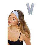 Salvia Dione Saç Bandı 2'li Spor Kadın Erkek Pamuk Fitness Tenis Makyaj Yoga Ter Bandi Seti Buz Mavisi