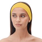 SALVIA DIONE Saç Bandı - Elastik Kaymaz İnce Esnek Pamuk Emici Kadın Saç Bandı Bandana, Unisex Spa Koşu Dans Yoga Pilates Bisiklet Fitness Saç Ter Bandı Kafabandı (Sarı, Standart)