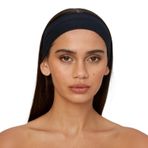 SALVIA DIONE Saç Bandı - Elastik Kaymaz İnce Esnek Pamuk Emici Kadın Saç Bandı Bandana, Unisex Spa Koşu Dans Yoga Pilates Bisiklet Fitness Saç Ter Bandı Kafabandı (Siyah, Standart)