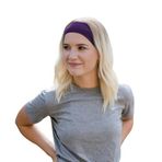SALVIA DIONE Saç Bandı Kadın Erkek Spor Elastik Kaymaz İnce Esnek Likralı Pamuk Kadın Saç Bandı Bandana Unisex Fitness Makyaj Cilt Yüz Yoga Pilates Bisiklet Koşu Sporcu Saç Bandı (Mor, Standart)