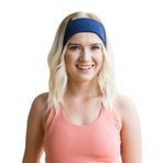 SALVIA DIONE Saç Bandı Kadın Erkek Spor Elastik Kaymaz İnce Esnek Likralı Pamuk Kadın Saç Bandı Bandana Unisex Fitness Makyaj Cilt Yüz Yoga Pilates Bisiklet Koşu Sporcu Saç Bandı (Petrol Mavisi, Standart)