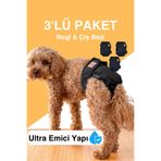 salya store Dişi köpekler için 3'lü avantajlı regl külodu & çiş bezi