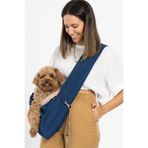 Salya Store Peluş astarlı köpek ana kucağı çanta mavi