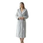 Şalyaka Bornoz Kapüşonlu Gri%100 Pamuk Unisex Spa Için Ideal Kadın/Erkek