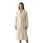 Şalyaka Bornoz Krem %100 Pamuk Unisex Spa Için Ideal Kadın/Erkek