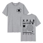 Sam and Colby XPLR Tişörtler Kısa Kollu Erkek Tişörtleri Vintage Tişörtler Erkek Giyim Çift Taraflı Baskılı Tişörtler (4 L)