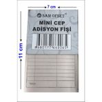 Sam Ofset Mini Cep Adisyon Fişi, Adisyon Defteri 7X11 cm 100 Yapraklı Numaralı - 252 Adet (21 Düzine)