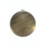 şamaksesuar ( 2 Adet ) Ahşap 3 Mm Mdf Yuvarlak Sepet Tepsi Tabanı ( 40 Cm ) Açık Meşe Tek Yüz