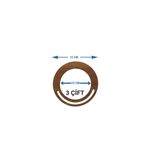 şamaksesuar Ahşap Çanta Sapı 3 Mm Mdf Kulp Ceviz Yuvarlak (3 ÇİFT) Çap 13 Cm
