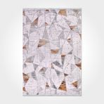 Samantha Gri Geometrik Modern Geometrik Etnik Desenli Boho Makinada Yıkanabilir Hafif Hav Toz Vermez Leke Tutmaz Kaymaz Taban Dijital Makine Baskı Halı Oturma Odası Salon Yolluk Koridor Mutfak Halısı