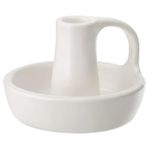 Şamdan, beyaz, 8 cm, seramik