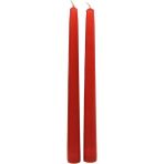 Şamdan Mat Mum 2'li Kırmızı 26 cm