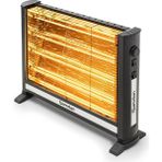 Şamdan Slim Termostatlı Quartz Soba - Siyah