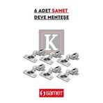 SAMET Deve Boynu Menteşe - Mobilya Ve Mutfak Dolap Kapağı Menteşesi (Yarım Deve) 6 ADET