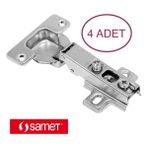 Samet Star Mobilya Dolap Kapak Menteşesi Düz Tas Mentese - 4 Adet