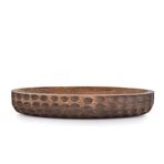 Samhita Mango ağacından dekoratif kase, ev dekorasyonu, ev dekorasyonu, masa süsü, çiftlik evi, kır evi, restoran, kafe (35,6 x 15,2 x 5,8 cm)