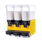 Samixir Sarı 20+20+20 lt Karıştırıcılı Klasik Triple Soğuk İçecek Dispenseri