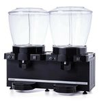 Samixir Siyah 22+22 lt Panaromik Analog Fıskiyeli Twin Soğuk İçecek Dispenseri