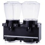 Samixir Siyah 22+22 lt Panaromik Analog Fıskiyeli ve Karıştırıcılı Twin Soğuk İçecek Dispenseri