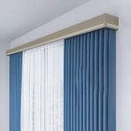 Şampanya renkli Valance perde kutusu çerçevesi - çift raylı karartma korkulukları, duvara monte, 240 cm (7,9 ft) pencereler için dekoratif alüminyum paneller