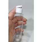 Sampex ,100 Cc Düz Model Pet Şişe - Beyaz filtop beyaz damla Kapaklı - 100 Ml Boş Pet Şişe (50 Adet)