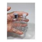 Sampex 50 Adet 50 Ml Boş Tıpalı Pet Şişe Gümüş Yüzüklü Kapak Kolonya Sıvı Dezenfektan Likit Şişe Desenli 8697431721450