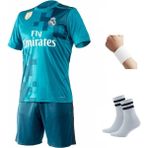 Şampiyonlar Ligi Real Madri’d Ronaldo 2017/2018 Futbol Çocuk Forması 4’lü Set - Turkuaz - 11 - 12 Yaş
