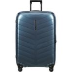 Samsonite Attrix - Spinner L, Çanta, 75 Cm, 97 L, Mavi (Çelik Mavisi) - Siyah
