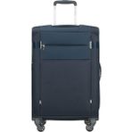 Samsonite Citybeat - Spinner M, Genişletilebilir Çanta, 66 Cm, 67/73 L, Mavi (Lacivert) - Siyah