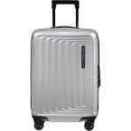 Samsonite Gri Spinner Nuon Körüklü 4 Tekerlekli 55 cm Kabin Boy Valiz - Gümüş