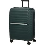 Samsonite Neo Flux - Spinner M, Genişletilebilir Çanta, 68 Cm, 86/96 L, Yeşil (Orman Yeşili) - Siyah