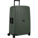 Samsonite S'cure Yenilendi - Sert Kabuklu Valiz 75 Cm, Büyük, Üç Noktadan Kilitli Check-In Valizi, Hafif, 4,60 Kg, 102 L, Yeşil (Koyu Yeşil) - Siyah