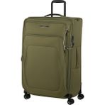 Samsonite Spark Sng Eco - Yumuşak Bagaj Çantası 79 cm Büyük - 4 Tekerlekli Araba, Tsa Kilitli, Hafif ve Genişletilebilir - Yeşil (Zeytin) - Siyah